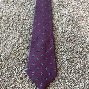 Mario Valentino Deep Purple Patterned Tie Great Condition Very Sharp